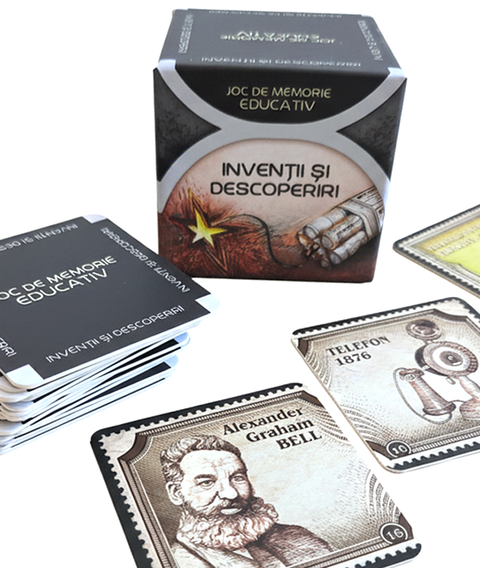 Joc de memorie educativ - Inventii si descoperiri. Smart Memo