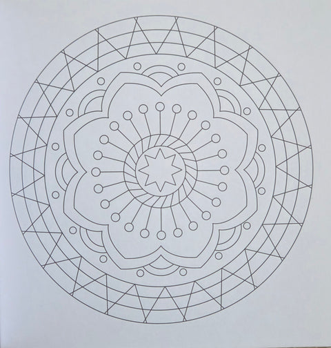 Mandala de colorat azur