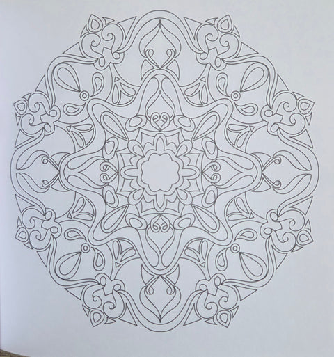 Mandala de colorat azur