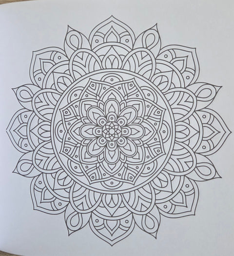 Mandala de colorat azur