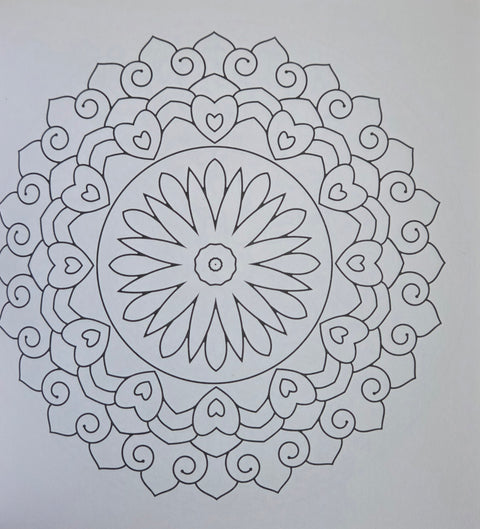 Mandala de colorat galben