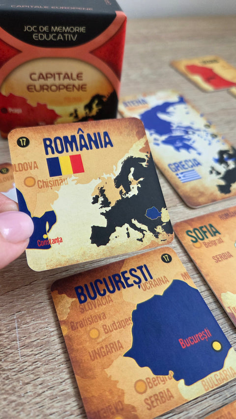 Joc de memorie educativ - Capitale Europene. Smart Memo