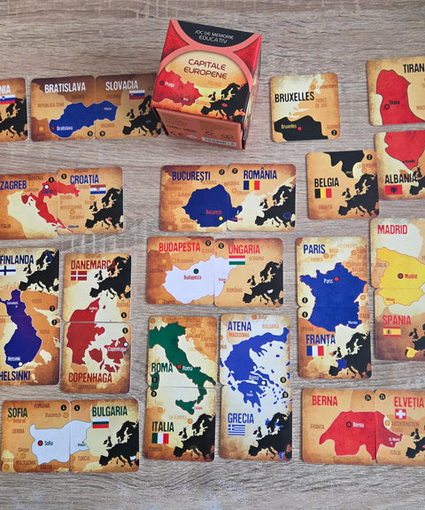 Joc de memorie educativ - Capitale Europene. Smart Memo
