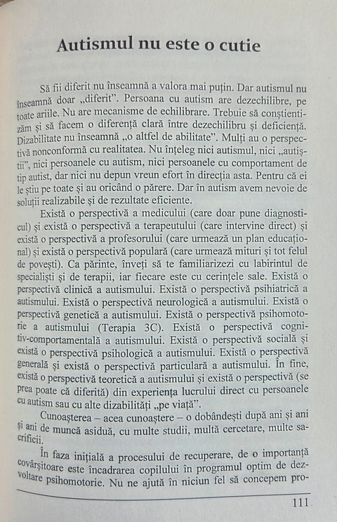... Cu autism, deci exist! Terapia 3 C, o imagine de ansamblu