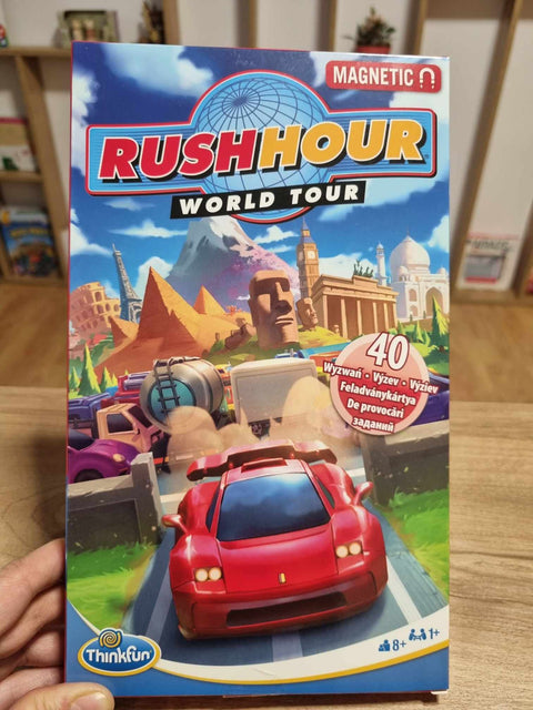 Thinkfun - Rush Hour World Tour, joc de logica magnetic, lb.romana