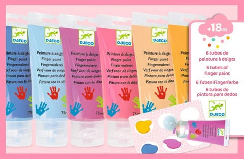 6 culori de pictat cu mana Sweet. Djeco