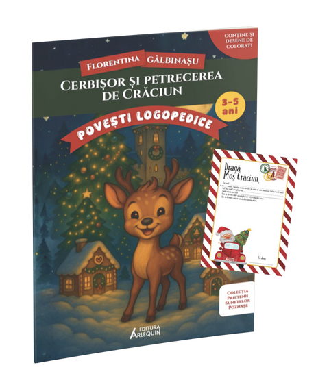 Cerbisor si petrecerea de Craciun – poveste logopedica + Scrisoare pentru Mos Craciun