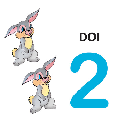 Cifre si culori - carte pliata. 0 - 2 ani