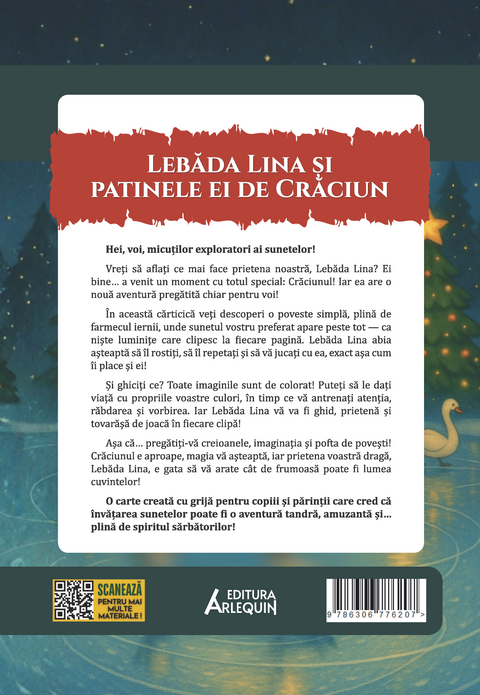 Lebada Lina si patinele ei de Craciun – poveste logopedica + Scrisoare pentru Mos Craciun