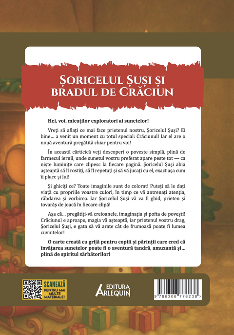 Șoricelul Șuși și bradul de Crăciun – poveste logopedică + Scrisoare pentru Moș Crăciun