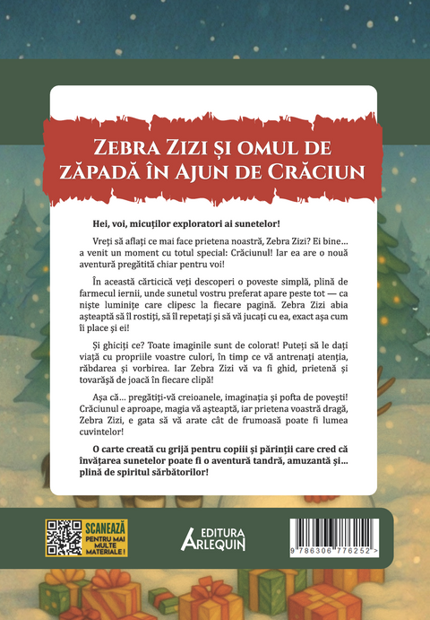 Zebra Zizi si omul de zapada in Ajun de Craciun – poveste logopedica + Scrisoare pentru Mos Craciun