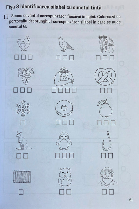 Fise logopedice pentru consolidarea limbajului