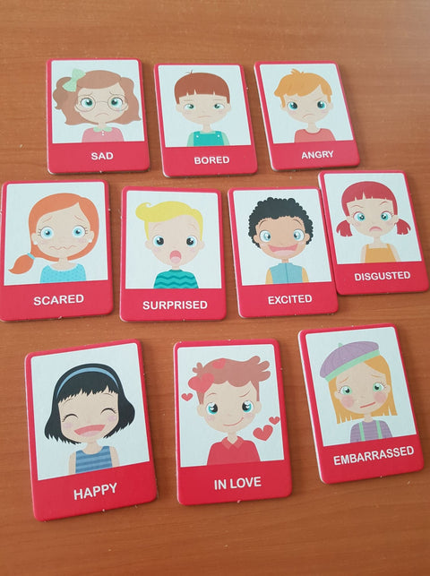 Flashcarduri Montessori - emotiile si corpul meu ENG