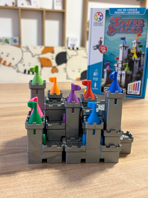Smart Games - Tower Stacks, joc de logica cu 80 de provocari
