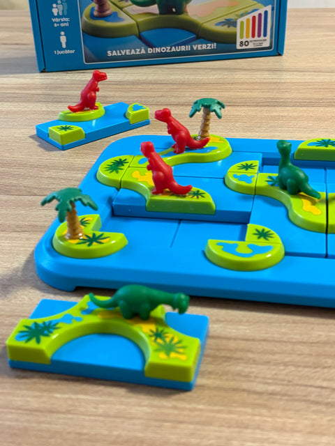 Smart Games - Dinosaurs Mystic Islands, joc de logica cu 80 de provocari