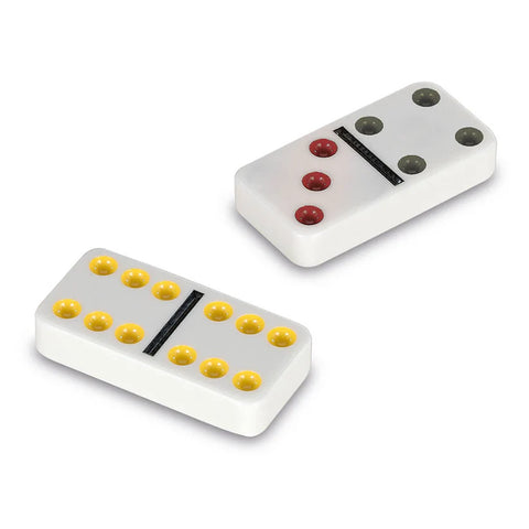 Joc Domino Clasic colorat, in cutie metalica. Cayro