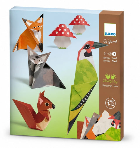 Joc creativ origami Animalele padurii, Djeco