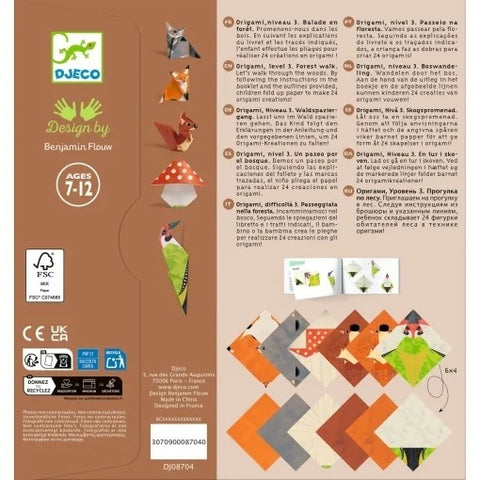 Joc creativ origami Animalele padurii, Djeco