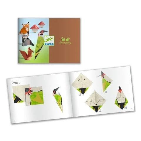 Joc creativ origami Animalele padurii, Djeco