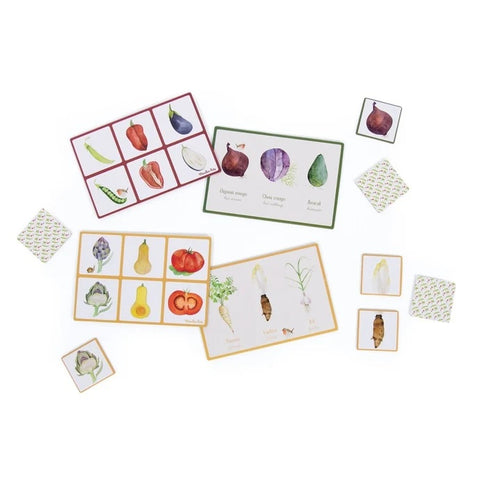 Joc educativ Loto si Memo Legume, Moulin Roty