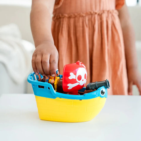 Jucarie de baie WOW Toys, Corabie de pirati, Pip the Pirate Ship