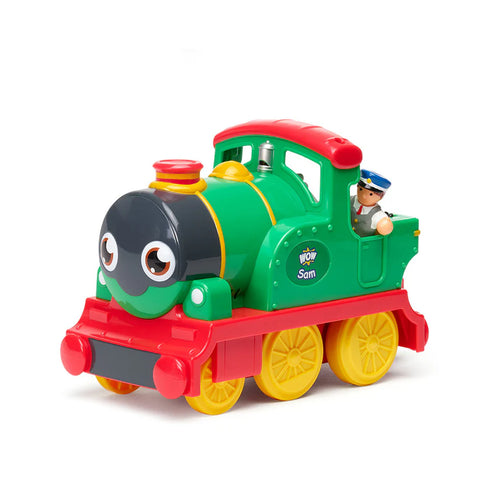 Jucarie pentru copii WOW Toys, Tren cu vagon, Sam the Steam Train