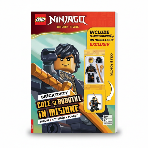 LEGO Bricktivity Ninjago - Cole si Robotul in misiune. Jocuri, activitati si povesti