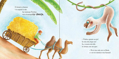 Maimutica Totoluta vrea să mearga cu caruta