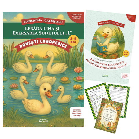 Pachet Lebada Lina si exersarea sunetului „L”. Prietenii Sunetelor Poznase