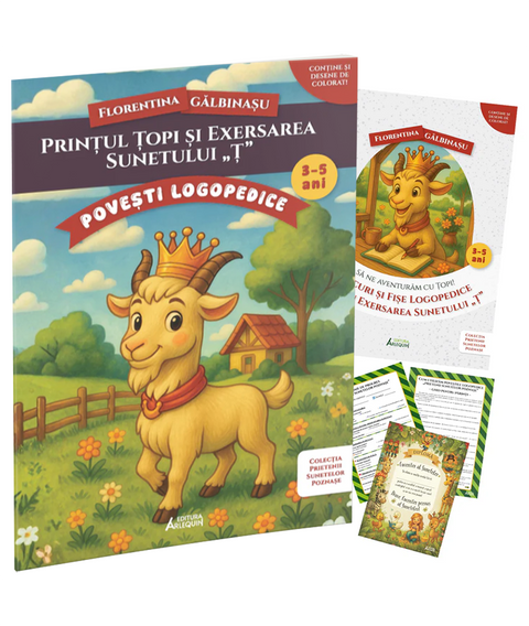 Pachet Printul Țopi si exersarea sunetului „Ț”. Prietenii Sunetelor Poznase