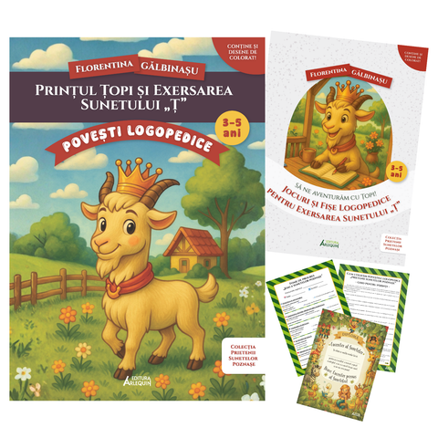 Pachet Printul Țopi si exersarea sunetului „Ț”. Prietenii Sunetelor Poznase