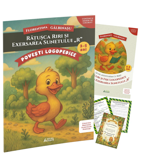 Pachet Ratusca Riri si exersarea sunetului „R”. Prietenii Sunetelor Poznase