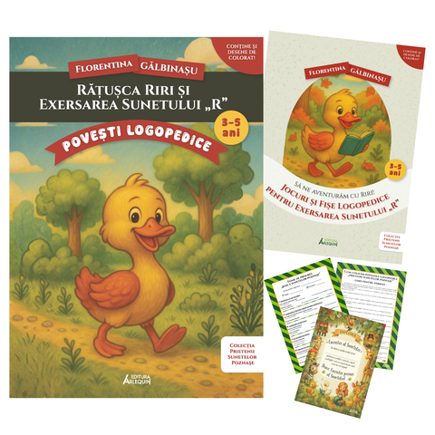 Pachet Ratusca Riri si exersarea sunetului „R”. Prietenii Sunetelor Poznase