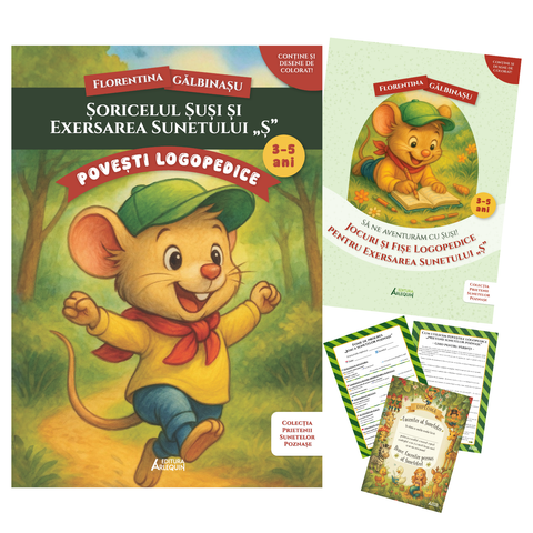 Pachet Soricelul Șuși si exersarea sunetului „Ș”. Prietenii Sunetelor Poznase
