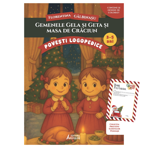 Gemenele Gela si Geta si masa de Craciun – poveste logopedica + Scrisoare pentru Mos Craciun