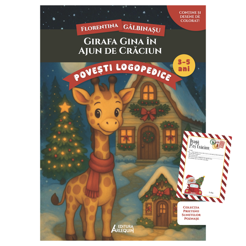 Girafa Gina in Ajun de Craciun – poveste logopedica + Scrisoare pentru Mos Craciun