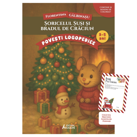 Șoricelul Șuși și bradul de Crăciun – poveste logopedică + Scrisoare pentru Moș Crăciun