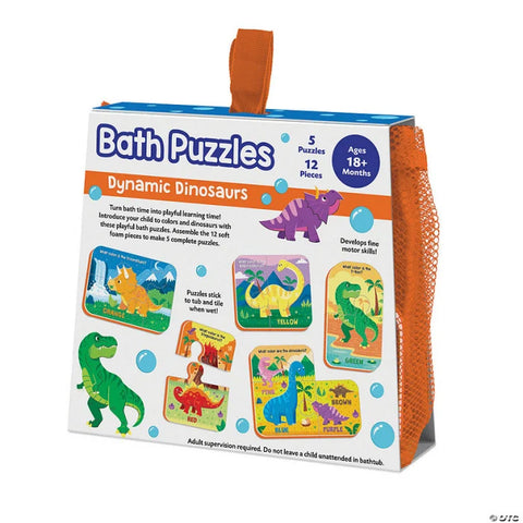 Puzzle de baie pentru bebelusi. Dinosaur Bath Puzzle