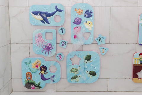 Puzzle de baie pentru bebelusi. Magical Mermaid Bath Puzzle