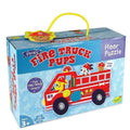 Puzzle de podea Masina de pompieri. Firetruck pups puzzle