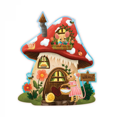 Puzzle de podea in forma de ciupercuta. Casuta soriceilor. Mouse house Floor Puzzle