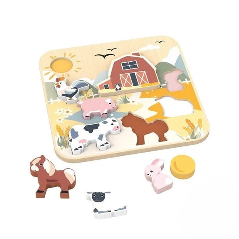 Puzzle din lemn Ferma, Speedy Monkey