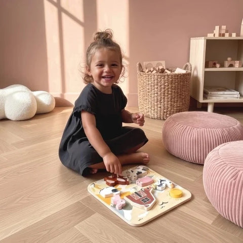 Puzzle din lemn Ferma, Speedy Monkey