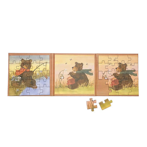 Set 2 puzzle-uri magnetice Ursuletul de plus. Egmont Toys