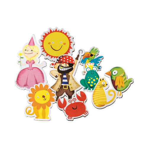 Set figurine magnetice pentru copii, din lemn – 35 piese . Cayro