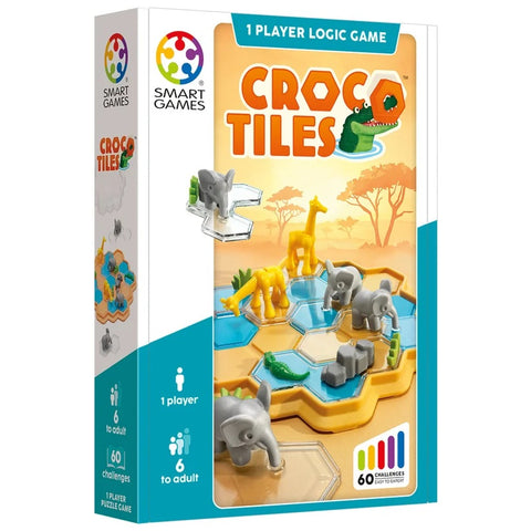 Smart Games - Croco Tiles, joc de logica cu 60 de provocari