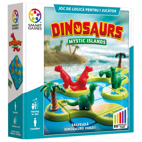 Smart Games - Dinosaurs Mystic Islands, joc de logica cu 80 de provocari
