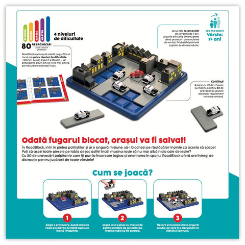 Smart Games - RoadBlock, joc de logica cu 80 de provocari