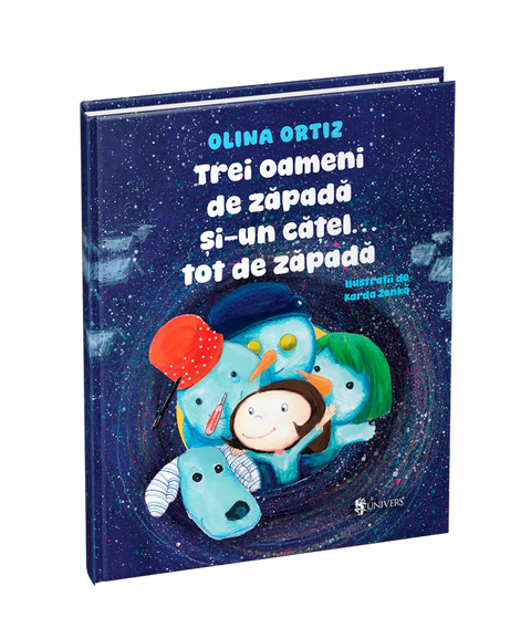 Trei oameni de zapada si-un catel tot de zapada