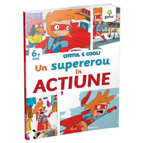 Un supererou in actiune. Cititul e cool